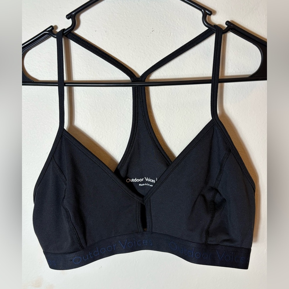 Outdoor Voices Double Time Bra‎ Black, Size Large (fits Medium) (RN 101116)